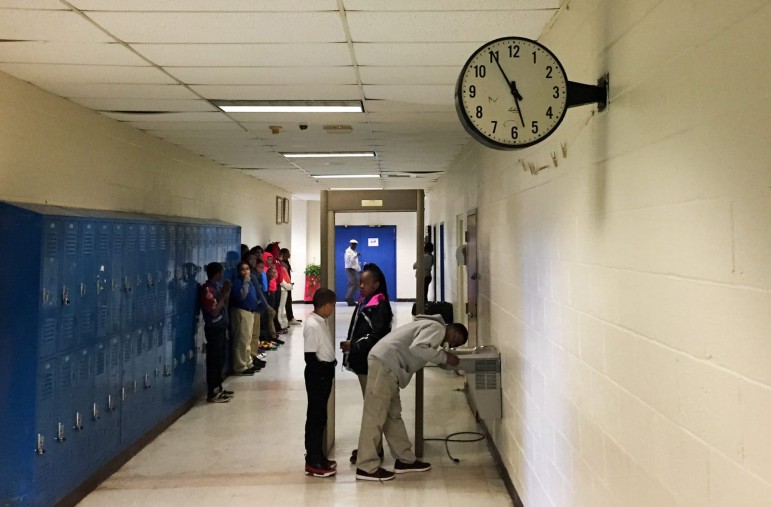 At Livingston Junior High School, the clock, the windows, and the bathrooms might not work, but the metal detector does.