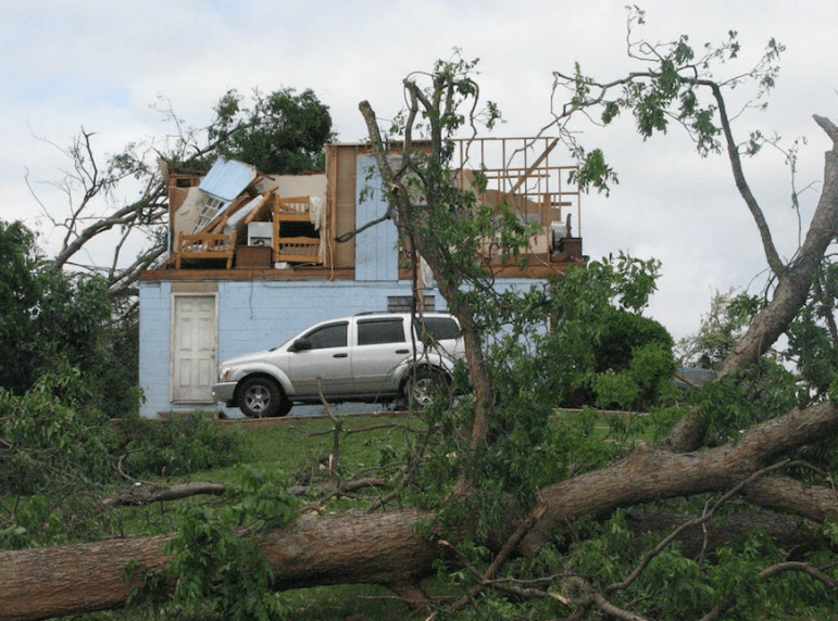 A Pratt City home the day after a tornado leveled much of the neighborhood. April 28, 2011. 
