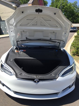 Since there's no engine, Teslas have a rear trunk and a front trunk, or as many owners call them, a "frunk."