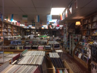 A view of Charlemagne Records' collection.