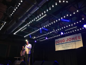 Ohio Congressman Tim Ryan campaigning for Doug Jones told the crowd Jones is the Alabama Democrats' best shot at a return to the U.S. Senate. "We will rock the Republicans," he said. 