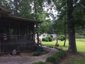A view of the back porch of Wyatt's home. In his stories, he calls this place "Toadvine."
