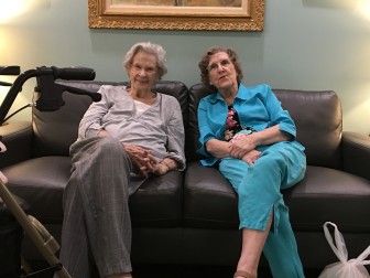 Caudell Clark (left) and Sue Carroll (right) are residents of Episcopal Place.
